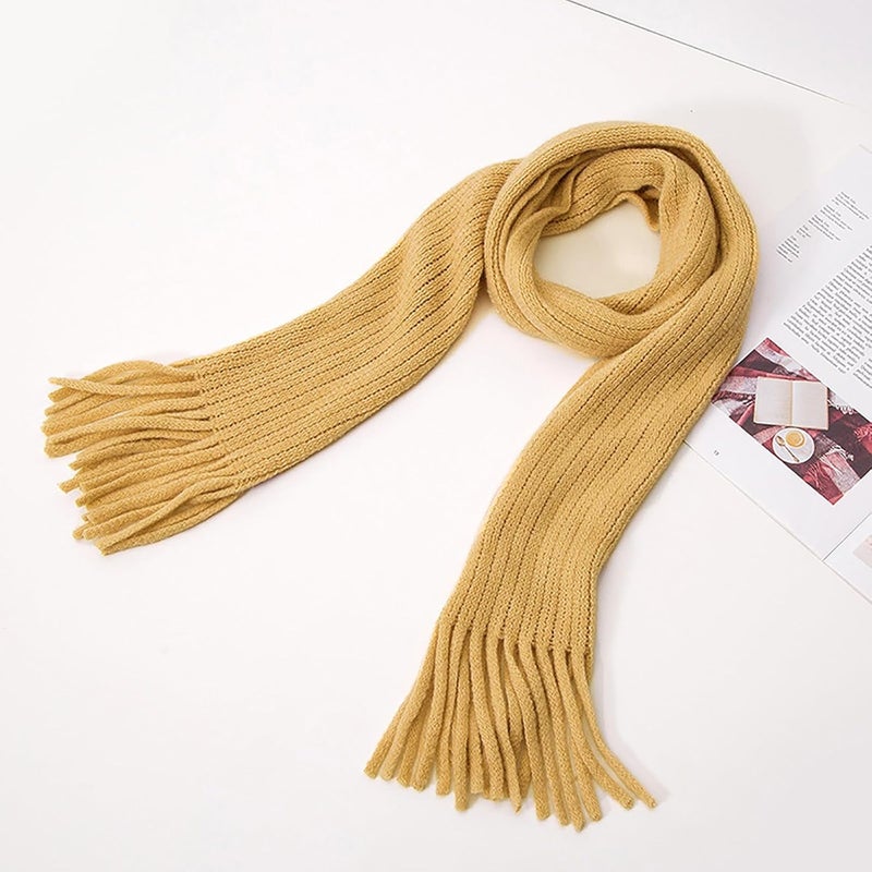 BEARUN Kids Knit Scarf Winter Fashion Solid Color Toddler Baby Scarves Neck Warmer Tassel Scarf for Boys Girls - Image 5